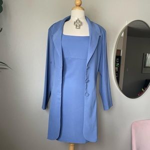 PERIWINKLE BLUE VINTAGE 90s DRESS SUIT